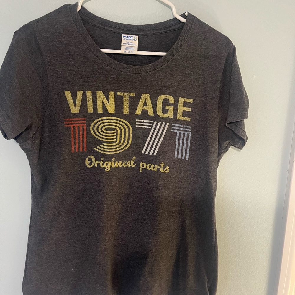 Vintage 1971 Women’s T-Shirt - charcoal gray size M